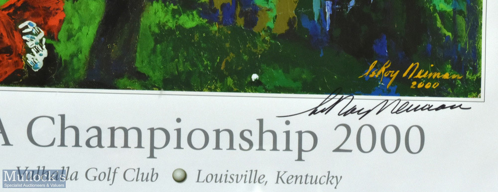 Leroy Neiman Signed (1926-2012) PGA Golf Championship 2000 colour poster played at Valhalla Golf - Image 2 of 2