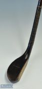 Fine R FORGAN St Andrews powf dark stained beechwood longnose putter c1880 - elegant head measures