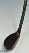 Rare and most unusual Wm Park late wide bodied, exotic dark hardwood fine and elegant scare neck