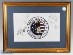 2005 Michael Campbell's US Open pin flag Pinehurst signed by Michael Campbell, (winner) Vijay