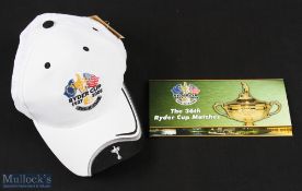 2006 Ryder Cup White Golf Cap - played in Ireland for the first time at The K Club - fully