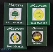 Collection of Official Masters Tournament enamel golf ball markers from 2015 onwards (4) - including