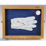 Signed Golf Glove Steven O'Hara Sottish Golfer framed and mounted under glass #27cm x 34cm