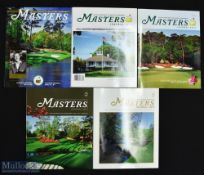 Masters Journal Official Golf Tournament Programmes and Starting Sheet (6) from 2010 onwards,