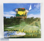 2007 Masters Golf Tournament Commemorative enamel pin badge - won by Zach Johnson - on the