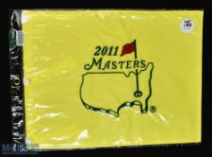 2011 Official Masters Golf Tournament replica embroidered pin flag - won by Charl Schwartzel