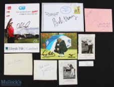 Golf Signatures, on autograph pages, cut sheets, envelopes etc a good selection, to include Sandy