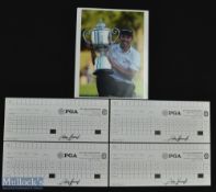 Padraig Harrington (Winner) Autographed Unique Set of 4x 2008 US PGA Golf Championship Oakland Hills