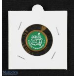 Original 1979 US Masters Golf Tournament Ball Marker - (won by Fuzzy Zoeller) brass holder c/w brass