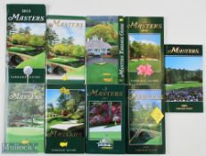 Collection of Masters Golf Tournament Yardage Guide Booklets from 2004-2018 (9) - c/w photographs of