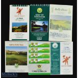 Collection of French and European yardage books and scorecards to include Golf Du Touquet La Mer (