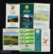 Collection of French and European yardage books and scorecards to include Golf Du Touquet La Mer (