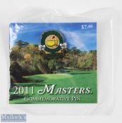 2011 Masters Golf Tournament Commemorative enamel pin badge - won by Charl Schwartzel - on the