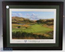 2014 Official Ryder Cup print of the 2nd hole PGA centenary course, Gleneagles No 157 of an