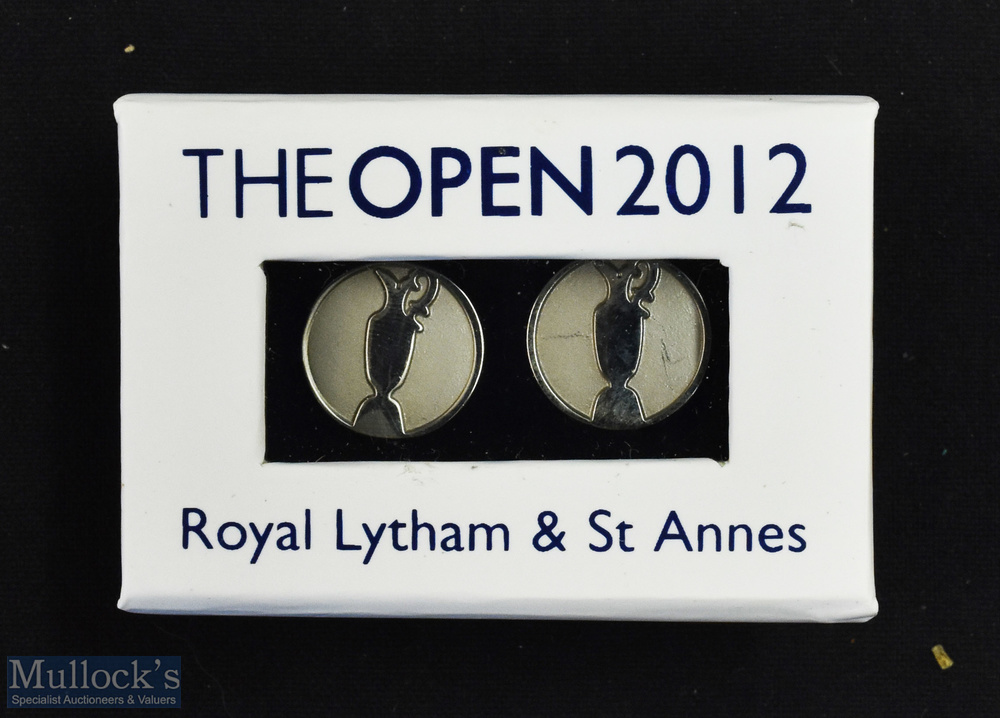 2012 Official Open Golf Championship Pair of Cufflinks - played at Royal Lytham and St Annes and