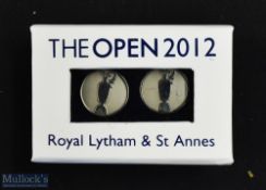 2012 Official Open Golf Championship Pair of Cufflinks - played at Royal Lytham and St Annes and