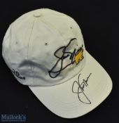 Jack Nicklaus Autographed Golf Baseball Cap embroidered signature and golden bear to top and 20