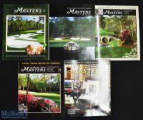 09 Masters Journal Official Golf Tournament Programmes (5) to include 2005-2009 winners include
