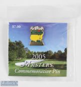 2005 Masters Golf Tournament Commemorative enamel pin badge - won by Tiger Woods - on the original