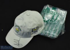 2005 Tiger Woods signed official Masters golf cap signed by the winner Tiger Woods to the peak