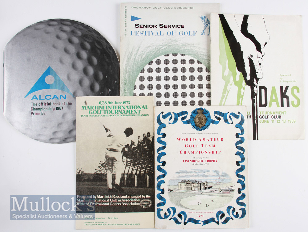 Various Golfing Programmes/Brochures to include Dalmahoy Golf Club Edinburgh Senior Service Festival