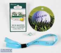 2018 Masters Par 3 Contest enamel pin badge and ball marker (3) - won by Patrick Reed - on the