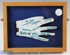 Signed Golf Glove 2005 from Oklahoma open, with indistinct signature multi signed by player/