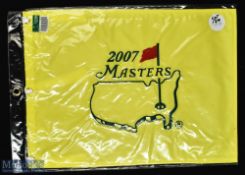 2007 Official Masters Golf Tournament replica embroidered pin flag - won by Zach Johnson complete