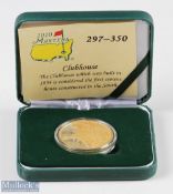 2010 Masters Golf Tournament Commemorative silver and gilt medal - winner Phil Mickelson - ltd ed no