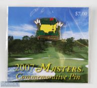 2007 Masters Golf Tournament Commemorative enamel pin badge - won by Zach Johnson - on the