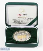 2019 Masters Golf Tournament Commemorative silver and gilt medal - winner Tiger Woods ltd ed no