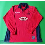 Llanelli RFC Rugby Shirt made by Kooga, sponsored by Tetley Bitter, Long Sleeve, Size XL
