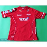 Scarlets Rugby Shirt made by Kooga, sponsored by WRW Construction, Short Sleeve, Size L