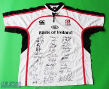 Ulster Multi Signed White Rugby Shirt made by CCC, sponsored by Bank of Ireland, Short Sleeve,