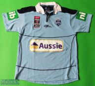2010 NSW Blues State of Origin Rugby Shirt with short sleeves, Size L