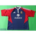2005 The Lions New Zealand Tour Rugby Shirt made by Adidas, sponsored by Zurich, Short Sleeve,