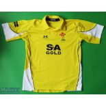 2008/09 Wales Rugby Union Shirt sponsored by SA Gold, made by Under Armour, Short Sleeve, Size L