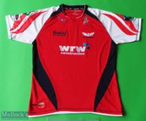 Scarlets Rugby Shirt made by Kooga, sponsored by WRW Construction, Short Sleeve, Size L