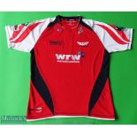 Scarlets Rugby Shirt made by Kooga, sponsored by WRW Construction, Short Sleeve, Size L