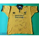 London Wasps Multi Signed Rugby Shirt made by CCC, Sponsored by Generation Telecom, Short Sleeve,