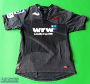 Scarlets Rugby Shirt made by Burrda Sport, sponsored by WRW, Short Sleeve, size label is worn,
