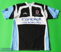 Glamorgan Wanderers Rugby Shirt made by Classic. Sponsored by Concept Fire and Security, Short