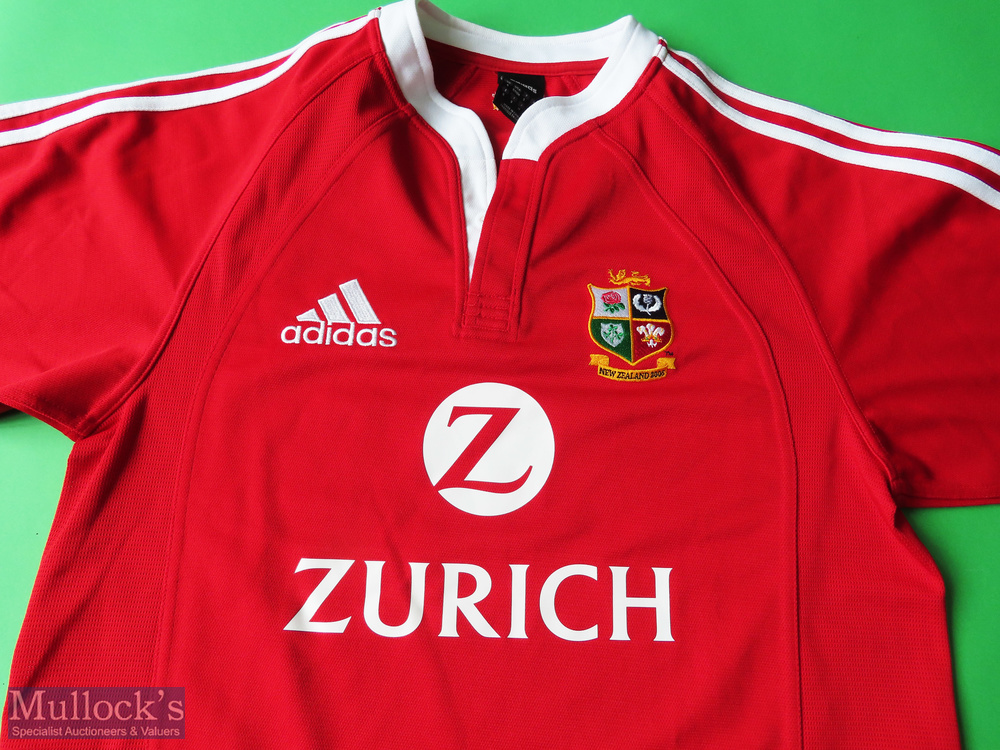 2005 The Lions New Zealand Tour Rugby Shirt made by Adidas, sponsored by Zurich, Short Sleeve, - Image 2 of 3