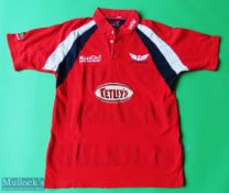 Scarlets Rugby Shirt made by Kooga, sponsored by Tetley’s, Short Sleeve, Size S
