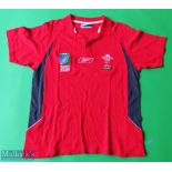 2007 Wales Rugby World Cup T Shirt made by Reebok, Short Sleeve, Size S