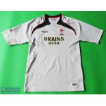 Wales Rugby Shirt made by Reebok, sponsored by Brains Beer, Short Sleeve, Size M