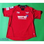 Scarlets Rugby Shirt made by Burrda, sponsored by WRW, Short Sleeve, Size XXL