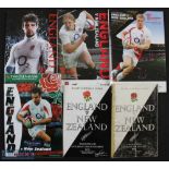 England v New Zealand Rugby Programmes 1954-2010 (6): To inc 1954 (heavily taped), 1979, 2006, 2008,