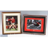 Signed Rob Howley/Sam Warburton Framed Photos (2): c. 15" x 12", nicely autographed, mounted, framed