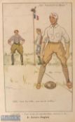Scarce French Wartime Propaganda Rugby Postcard: Lovely French 1914 WW1 issue, 'English Pastimes',